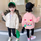 Spring Autumn Kids Jacket Outerwear Girl Floral Coat-TB00989-Veeddydropshipping